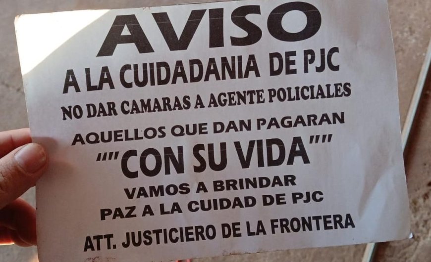 Comerciantes de Pedro Juan Caballero encontram panfleto atribuído aos “Justicieros da Fronteira”