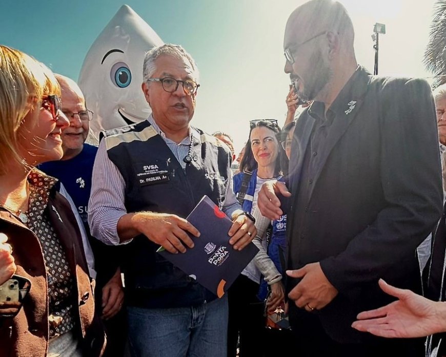 Presidente da Câmara de Ponta Porã entrega carta