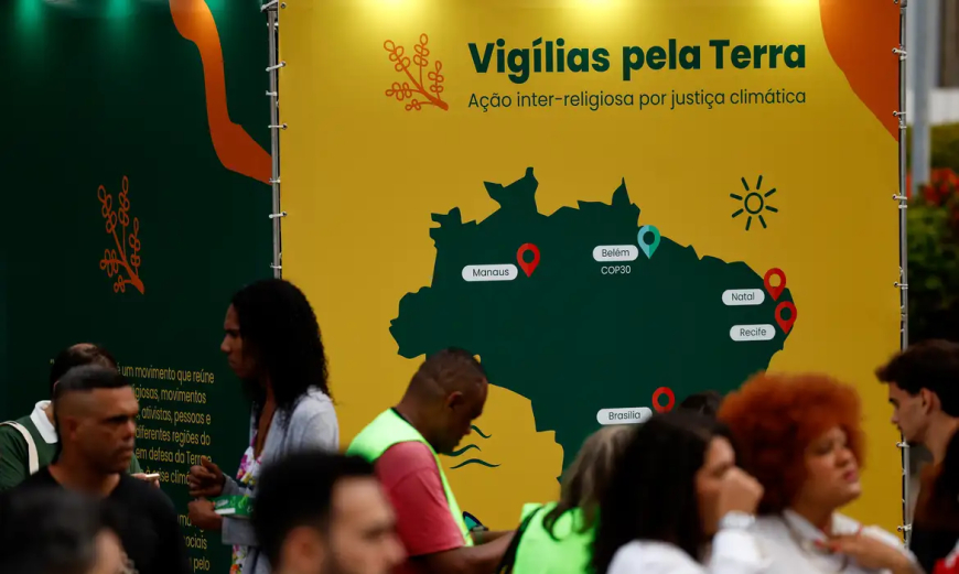 Vigília religiosa pede conscientização, com COP30 no Brasil