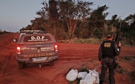 Motociclista abandona carga de skunk e foge para o Paraguai
