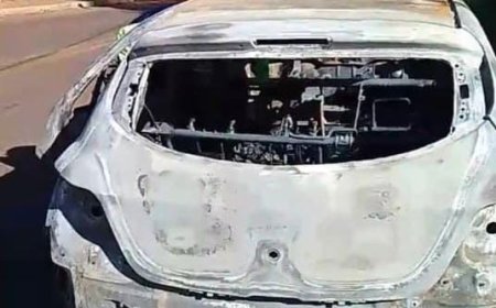 Ponta Porã: Policiais da fronteira investigam carro encontrado queimado