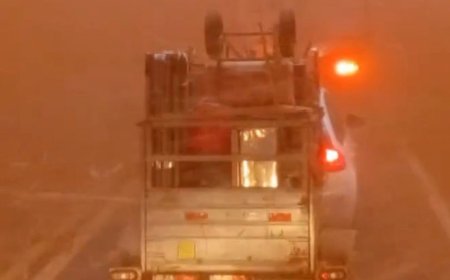 Entre Rio Brilhante e Dourados: Redemoinho de poeira e ventos fortes atinge BR-163