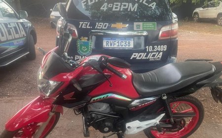 Polícia Militar recupera motocicleta furtada na tarde desta segunda-feira