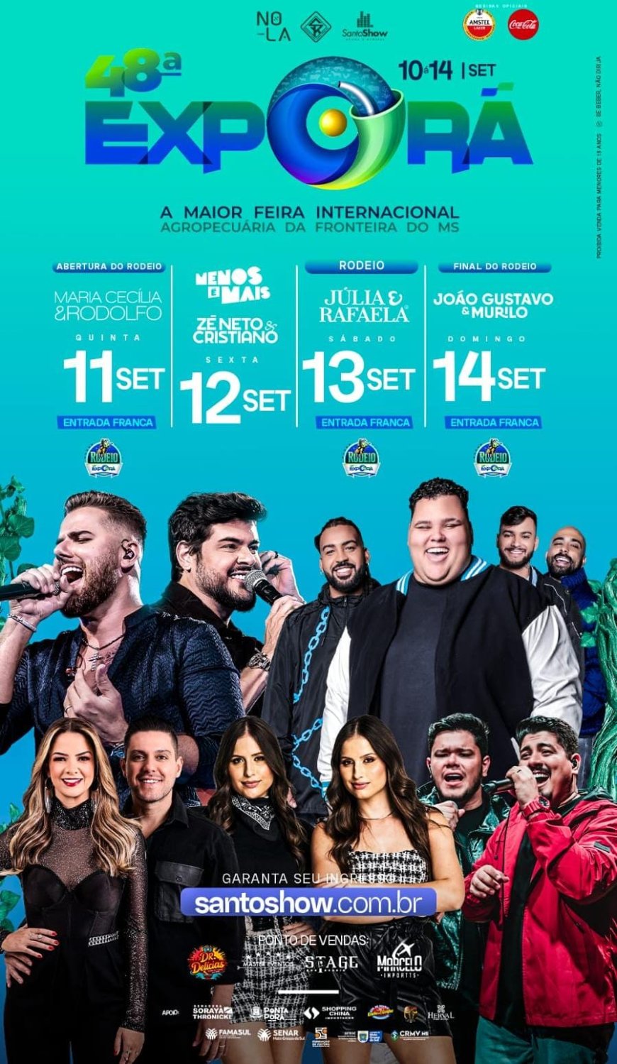 A EXPORÃ 2025 terá quatro noites de shows com grandes nomes da música nacional