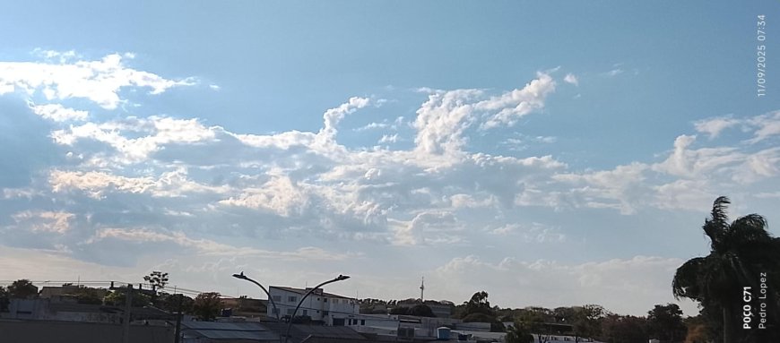 Ponta Porã terá quinta-feira (11), com sol entre nuvens sem previsão de chuva