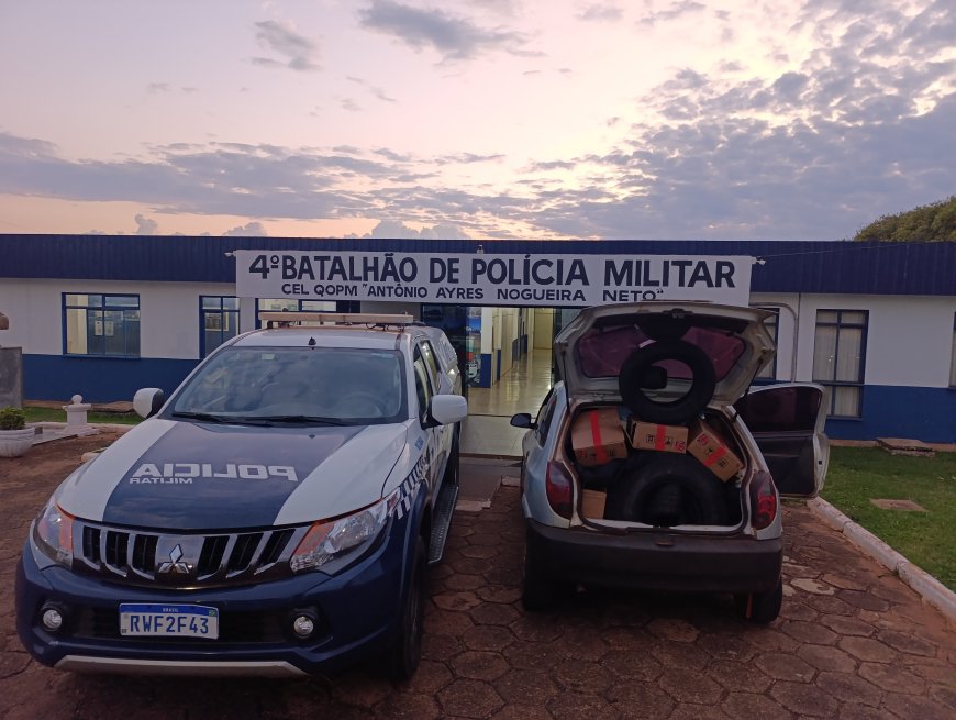 Ponta Porã: PM apreende carga de contrabando transportado em Celta
