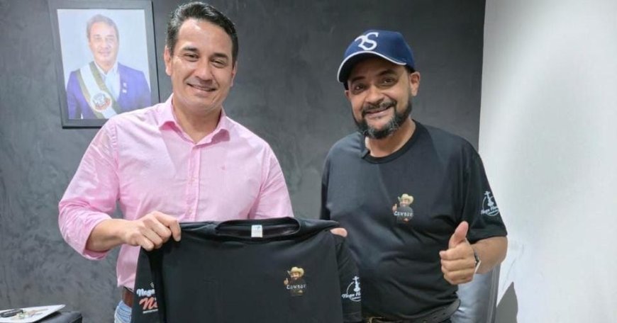 Prefeito de Naviraí Conhece o "Cowboy da Moda" novo projeto do Nego da Banca