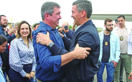 Riedel e presidente do Paraguai visitam obras da Rota Bioceânica