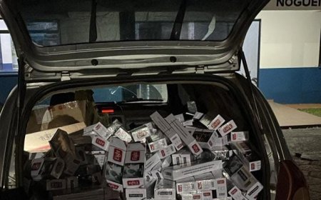 PM e Receita Federal apreendem carga de cigarros