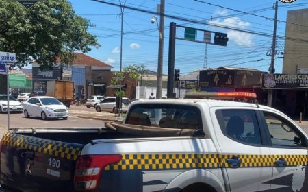 Equipe de Trânsito do 4° BPM cumpre mandado de prisão no centro de Ponta Porã