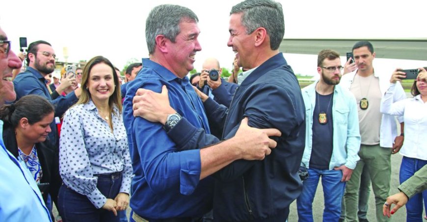 Riedel e presidente do Paraguai visitam obras da Rota Bioceânica