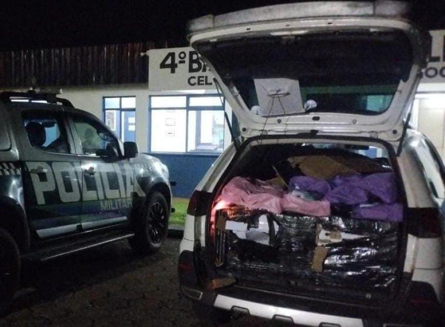 Polícia Militar apreende veículo carregado com produtos de contrabando em Ponta Porã