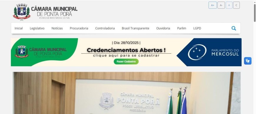 Câmara de Ponta Porã abre credenciamento on-line para cobertura da audiência pública do Parlasul