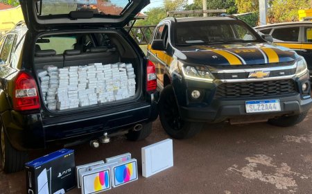 Durante barreira de rotina PRF localiza e apreende mais de R$ 2 milhões em mercadorias ilegais em Dourados