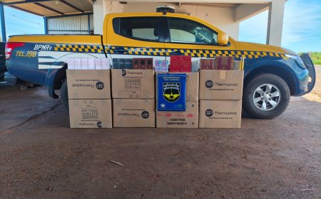 Nova Andradina: BPMRv apreende nova carga de perfumes irregulares transportada por caminhão de frete