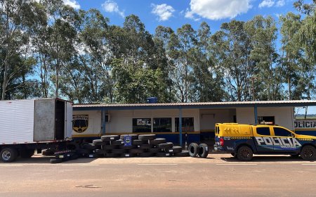 Aquidabã/Ponta Porã: BPMRv apreende carga irregular de pneus durante fiscalização
