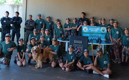 Projeto Florestinha recebe visita da Força Tática e Canil do 4º BPM em Amambai