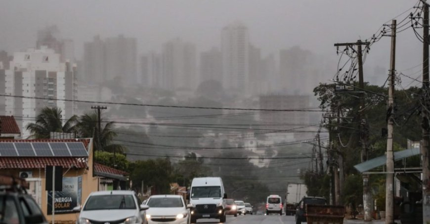 Ventania derruba postes e árvore sobre casa durante temporal em Campo Grande