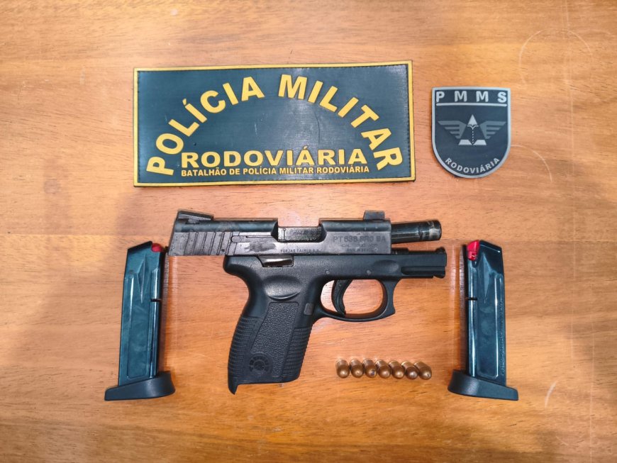 Anaurilândia: BPMRv apreende pistola .380 com numeração