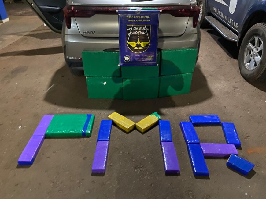 Nova Andradina: BPMRv apreende mais de 52 kg de maconha durante fiscalização