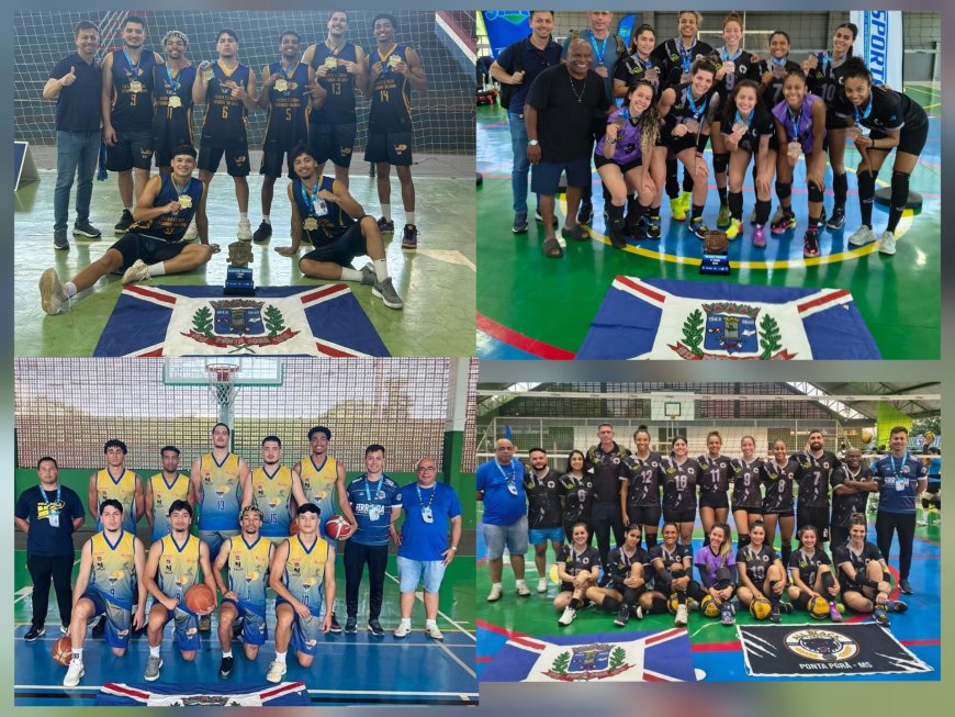 Ponta Porã é campeã no basquete e conquista 3º lugar no vôlei nos JAMS