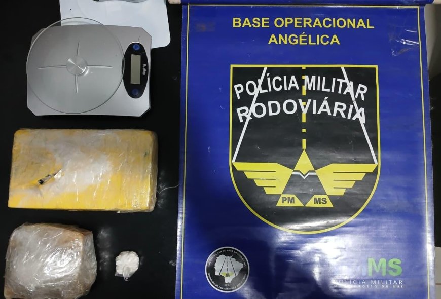 BPMRv apreende cocaína e pasta-base durante fiscalização na MS-276
