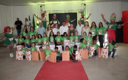 JAPORÃ: CEI ‘José Joaquim de Brito’ realiza formatura e entrega presentes aos alunos do Pré-Escolar