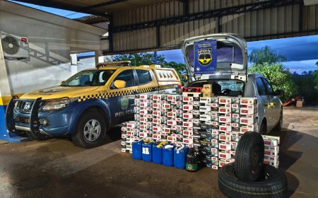 BPMRv apreende cigarros e pneus irregulares durante fiscalização em Anaurilândia