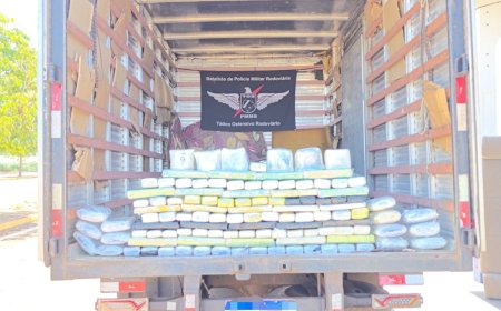 BPMRv apreende mais de 100 kg de drogas escondidas em mudança transportada por caminhão de frete