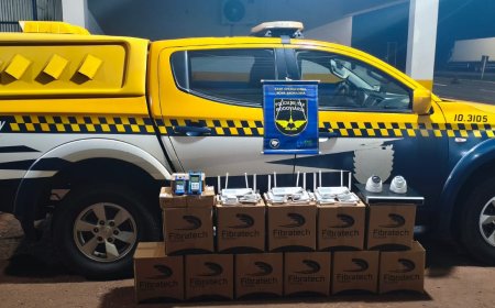 BPMRv apreende equipamentos eletrônicos durante fiscalização na MS-276
