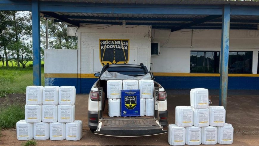 BPMRv apreende 25 galões de agrotóxico contrabandeado durante Operação Codesul II