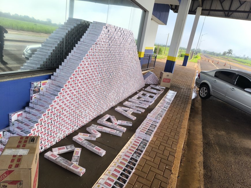 BPMRv apreende veículo carregado com 1.850 pacotes de cigarros contrabandeados durante Operação CODESUL II