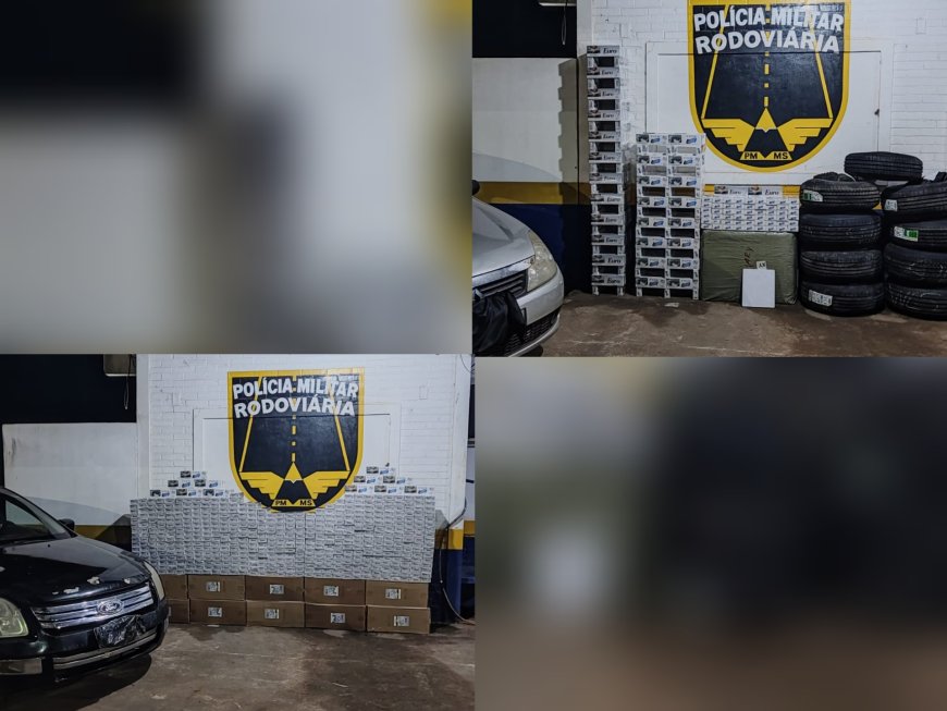 BPMRv apreende mercadorias contrabandeadas em duas ocorrências durante fiscalização na MS-164  Ponta Porã/MS
