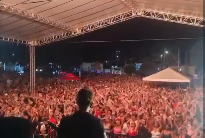 Naviraí encerra 2025 com Show histórico de Traia Véia e público lota praça prefeito Euclides Fabris