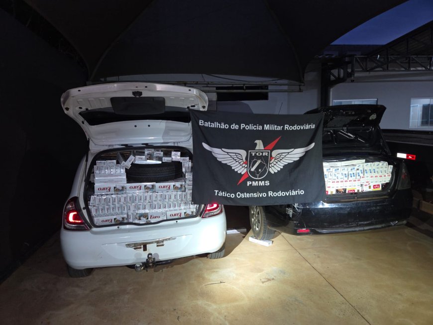 Ponta Porã: BPMRv apreende cigarros, medicamentos para emagrecimento e mercadorias ilegais durante ação da Operação Boas Festas