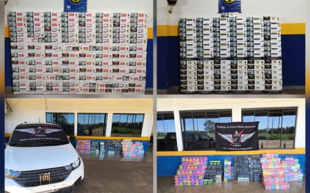 BPMRv apreende cigarros contrabandeados em duas ocorrências durante fiscalização na MS-134