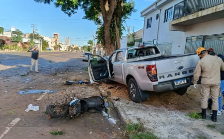 Acidente deixa uma pessoa morta no centro de Ponta Porã