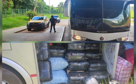 BPMRv apreende mercadorias de origem estrangeira e flagra transporte irregular de passageiros na MS-040