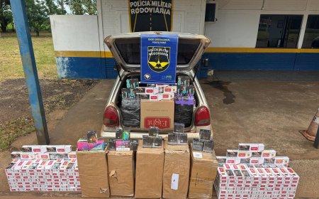 BPMRv apreende cigarros e eletrônicos durante fiscalização na MS-164