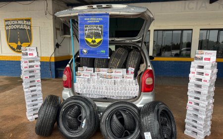 Ponta Porã: BPMRv apreende cigarros e pneus durante fiscalização na MS-164