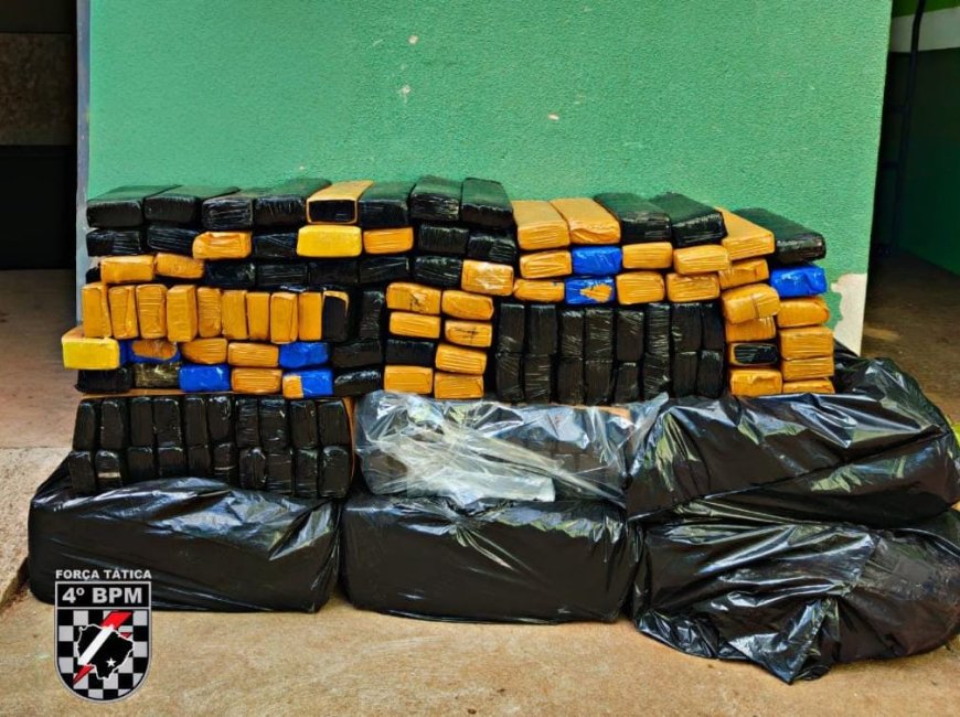 Força Tática do 4⁰ BPM desarticula depósito de drogas e apreende mais de 200 quilos de maconha