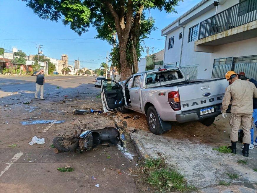 Acidente deixa uma pessoa morta no centro de Ponta Porã