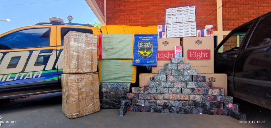 Dourados: BPMRv apreende mercadorias contrabandeadas durante fiscalização na MS-379