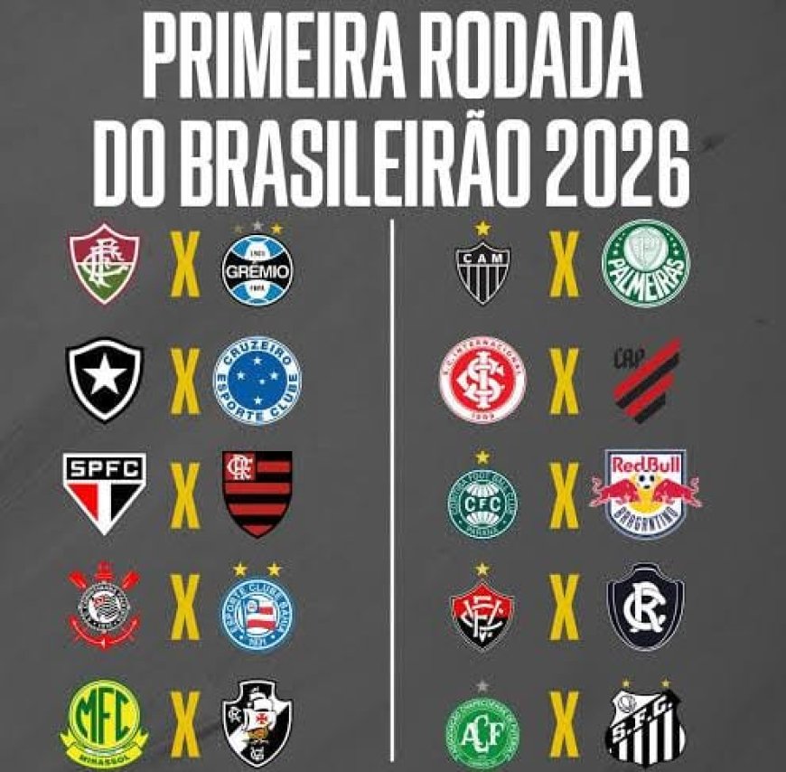 Futebol: CBF divulga tabela das primeiras rodadas e confirma início do Brasileirão 2026 em janeiro