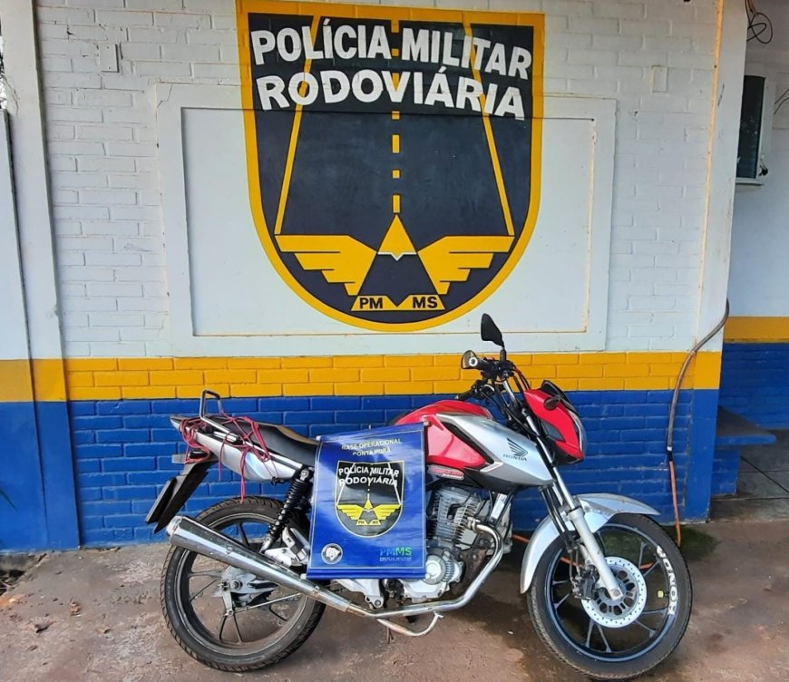 BPMRv recupera motocicleta com registro de roubo/furto durante fiscalização na MS-164