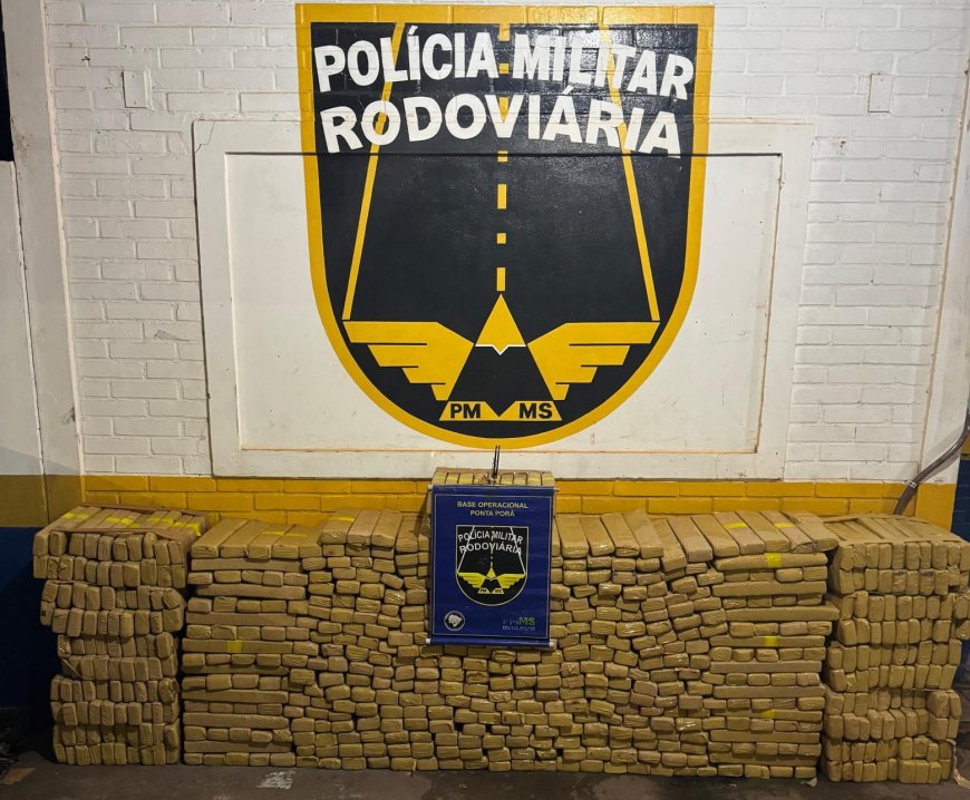 BPMRv apreende mais de 600 quilos de drogas e recupera veículo roubado na MS-164