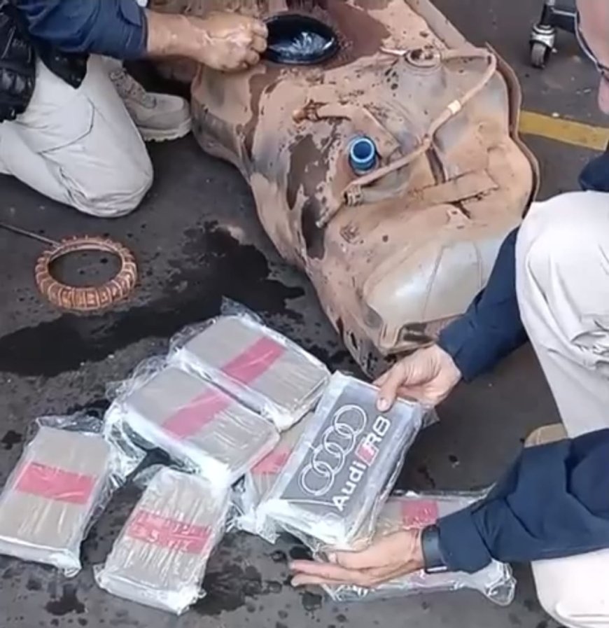 Carga de cocaína escondida em tanque de combustível é apreendida pela PRF na MS-164