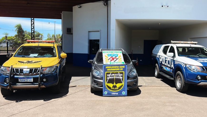 BPMRv recupera veículo roubado e prende dois suspeitos na MS-289