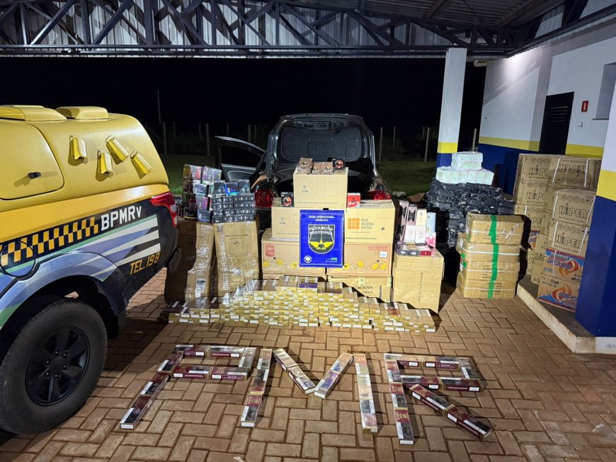 BPMRv apreende mercadorias contrabandeadas durante fiscalização na MS-145