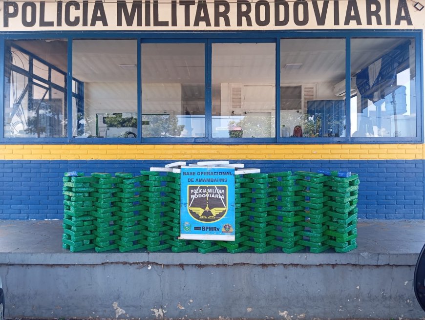 BPMRv apreende 200 kg de maconha durante fiscalização na MS-156, em Amambai